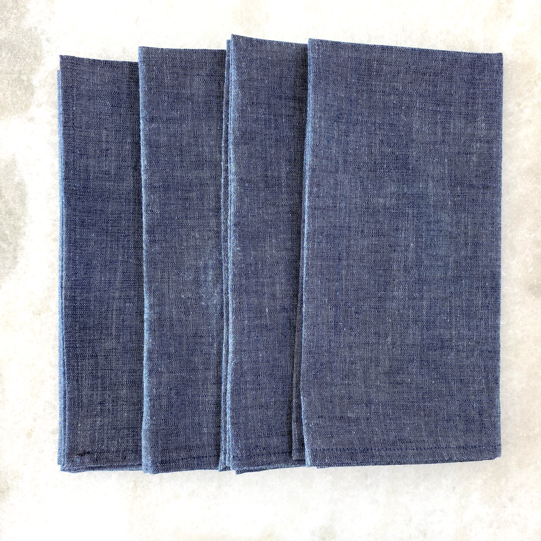 Upcycled Cotton Napkins - Set of 4
