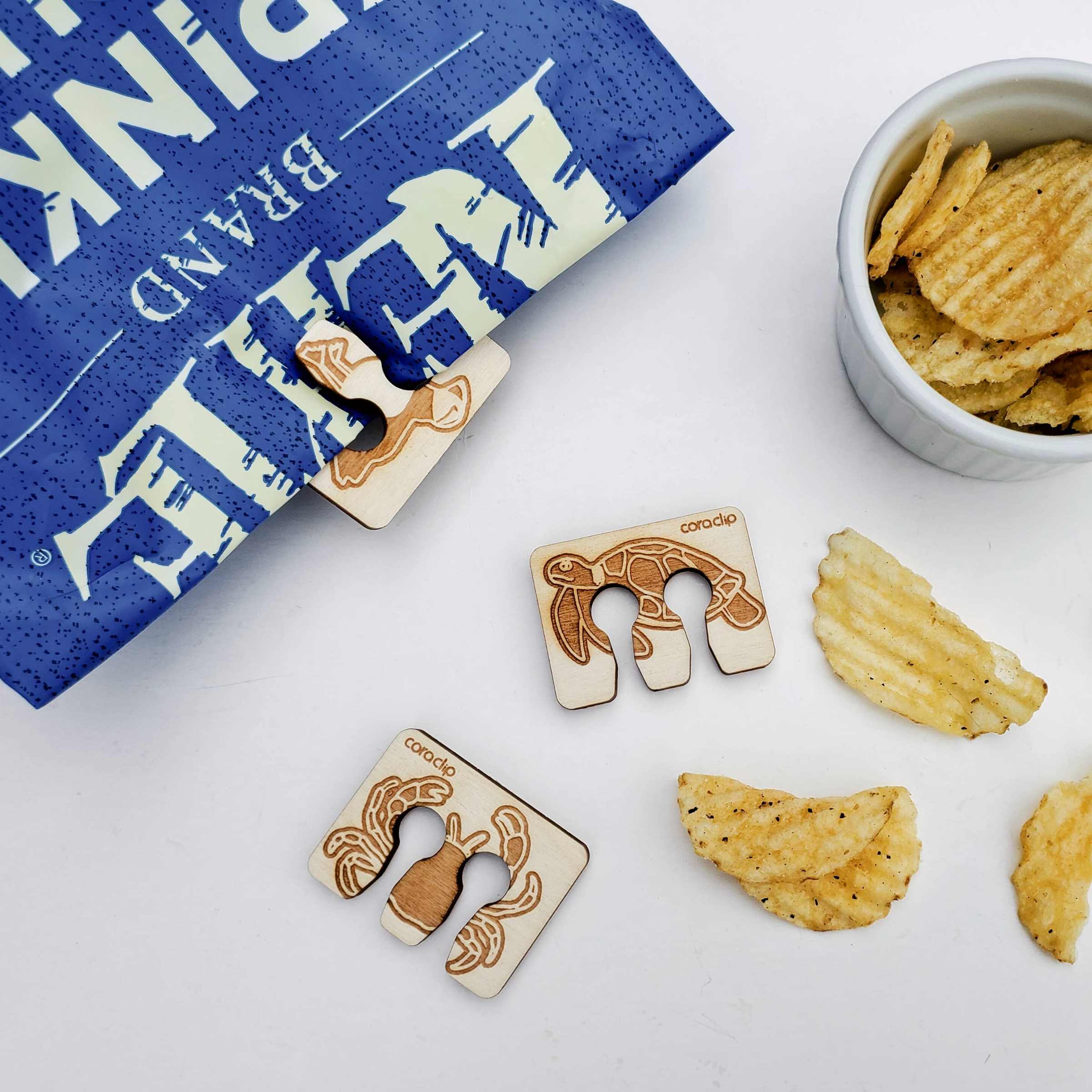 Plastic-Free Bag Clips - Set of 4 with Gift Bag – Hill + House