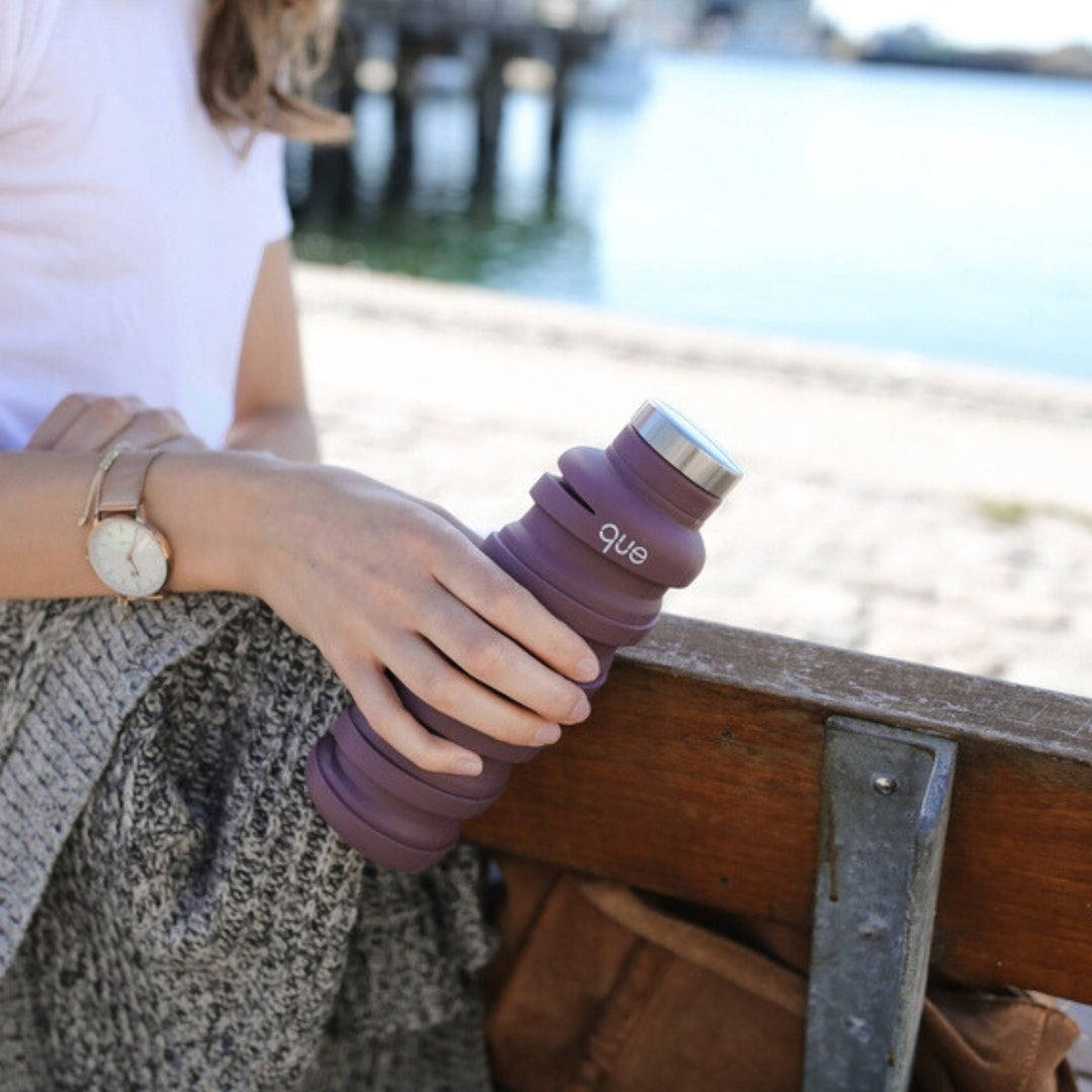 Collapsible Silicone Water Bottle - 20 oz.