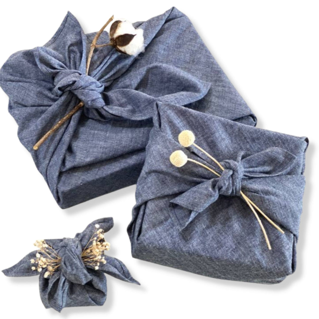 Upcycled Gift Wrapping Cloth Set