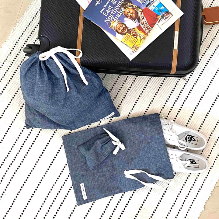 Upcycled Travel Bag Set