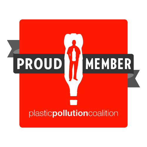 Plastic Pollution Coalition member badge.