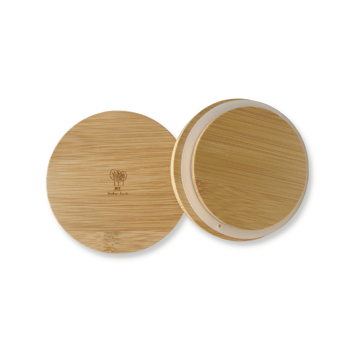 ME Mother Earth Wide Jar Lids, showing top and bottom.