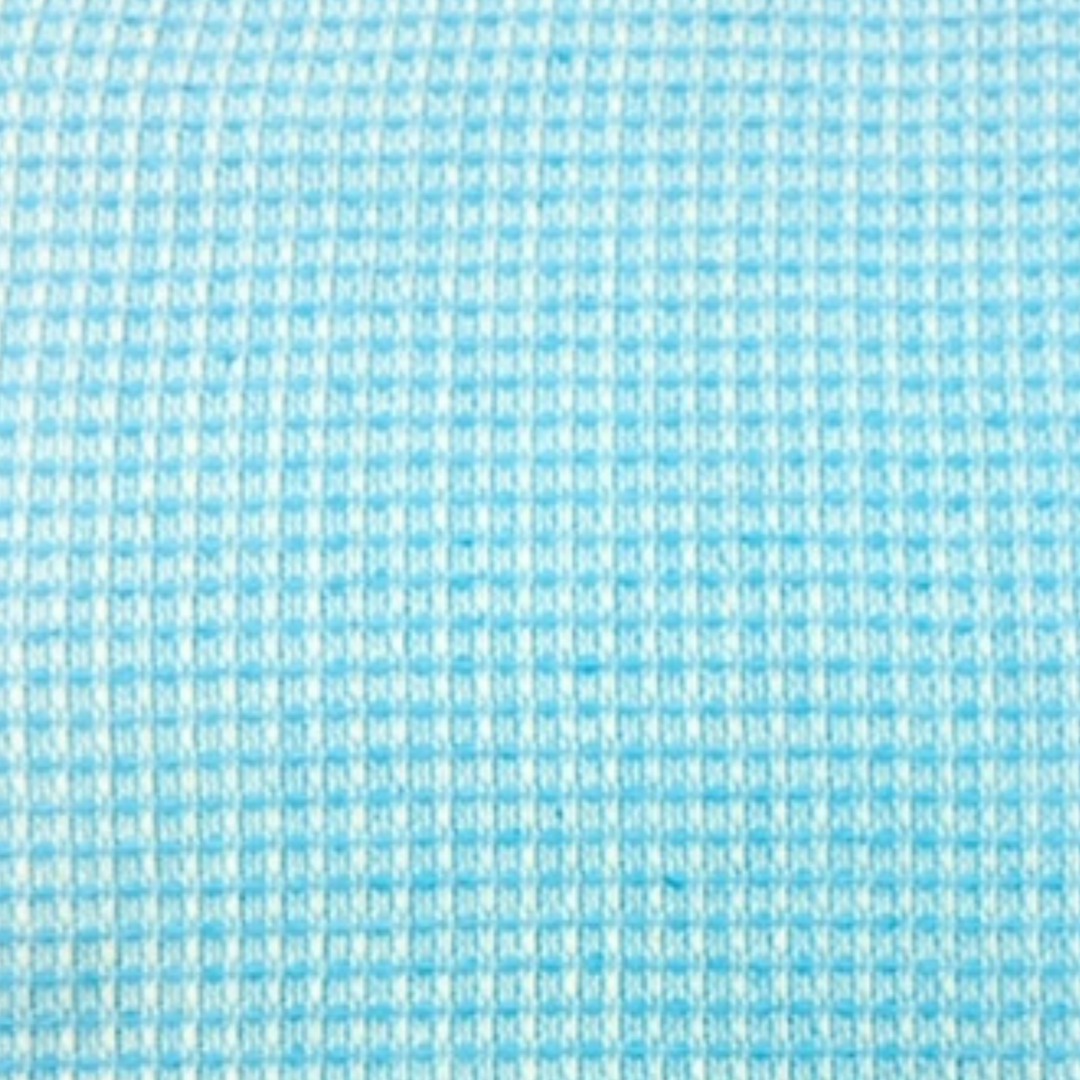 Turkish Towel Store Square Pattern Cotton Towel In Turquoise Color.