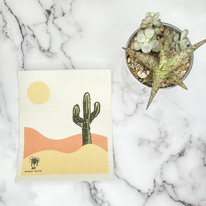 ME Mother Earth Swedish Cloths in Desert Cactus Design.