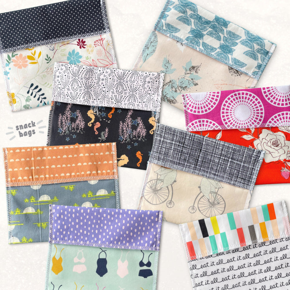 Marley's Monsters Reusable Snack Bags, Available In 8 Colorful Prints.
